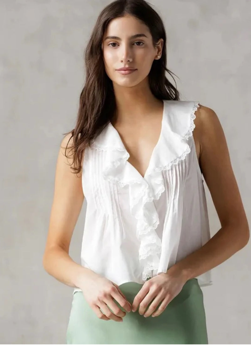 Pintuck Ruffle blousei