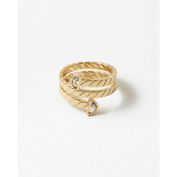 Snake Chain wrap ring - Gold