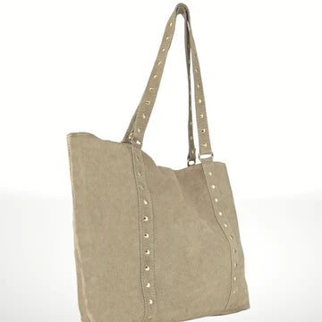 Studded Suede Shopper Bag/Tote