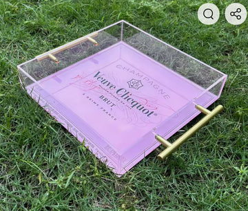 Pop the bubbly Serving tray Pink or Orange