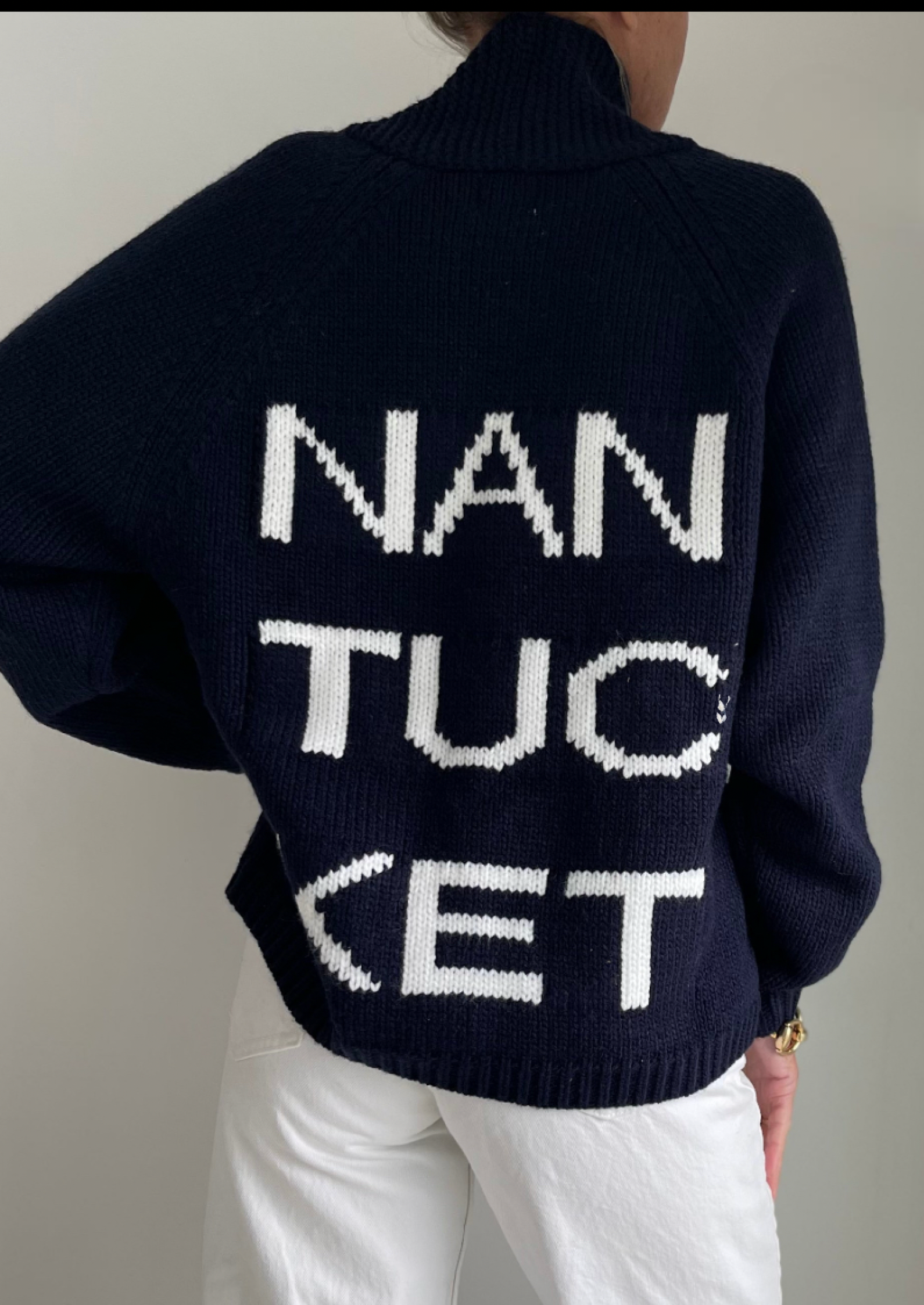 Chunky Vintage NANTUCKET Cardigan | Pink Pineapple Shop