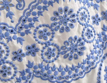 Lillyanne Eyelet Dress in Blue