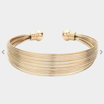 Multi wire cuff bracelet