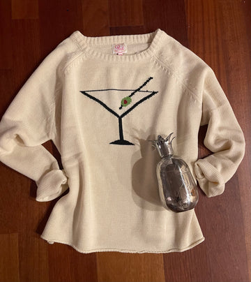 Martini time sweater Ivory kk