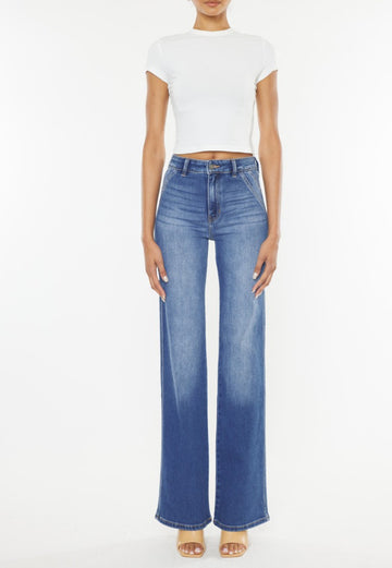 Ultra high rise flare jeans