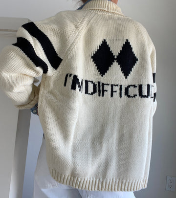 I'm Difficult Varsity Cardigan