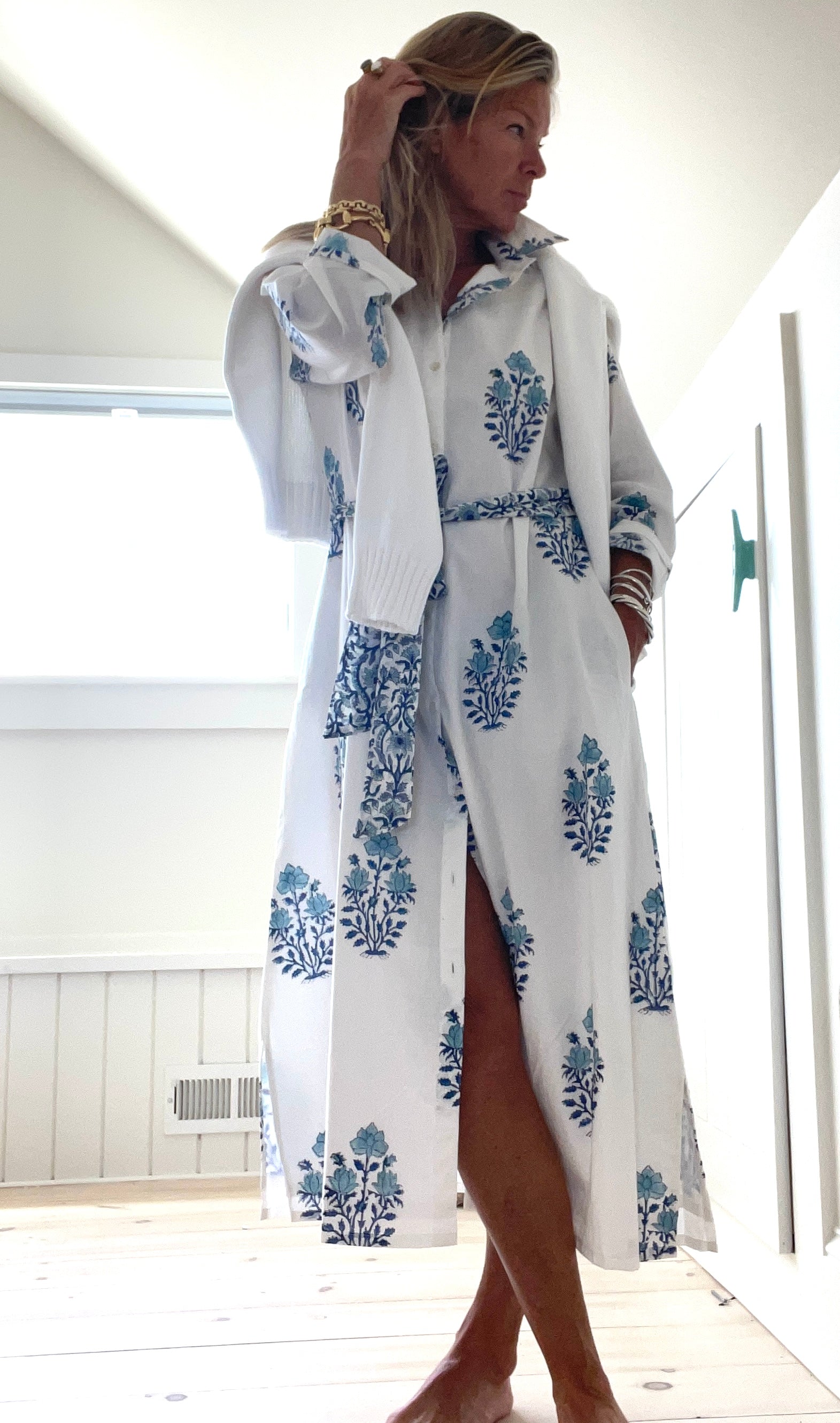 green pineapple garden organic cotton maxi dress Tropical Dream Maxi Dress
