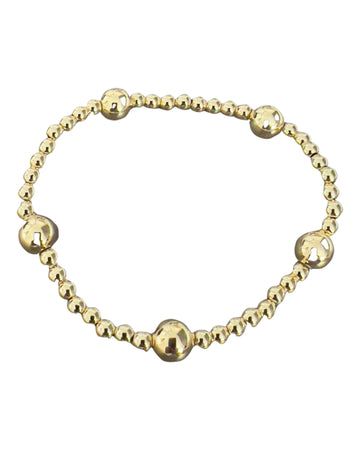 Solidarity Stainless multi size stretch gold bracelet