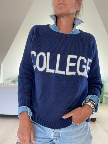 College Navy  Campus Sweater
