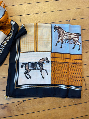 Horse Pattern Magnetic Scarves