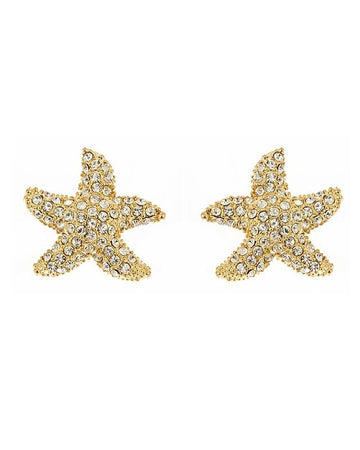 Large Gold  Starfish Earring