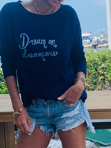 Dream On Dreamers 100% Cashmere Sweater