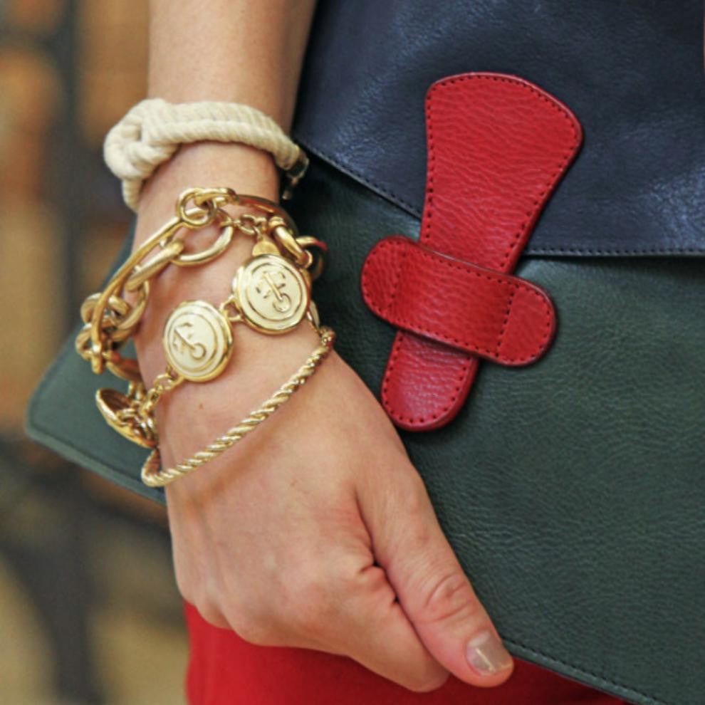 Anchor Button Bracelet - Pink Pineapple Shop