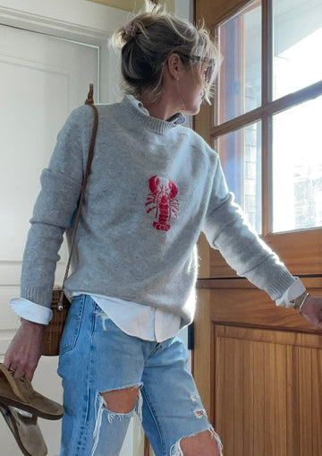 100% Cashmere LUX Lobster Sweater