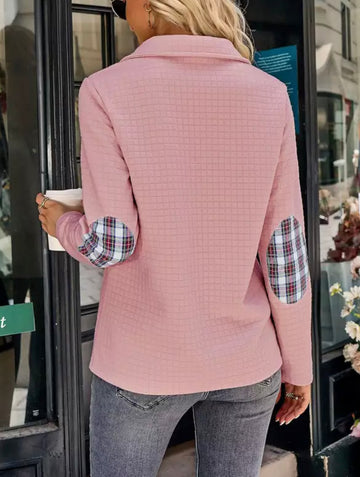 Out and about BLUSH quilted pullover