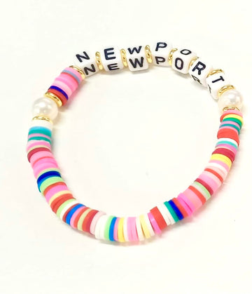 Stretch NEWPORT Pearl and rubber bracelets