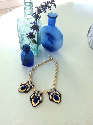 Tortoise Cobalt Pendants - Pink Pineapple Shop