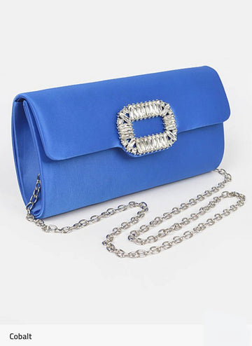 Bridal Buckle baguette clutch. PINK