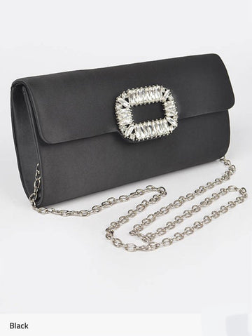 Bridal Buckle baguette clutch. Brilliant BLUE