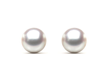 8MM White Pearl Earrings