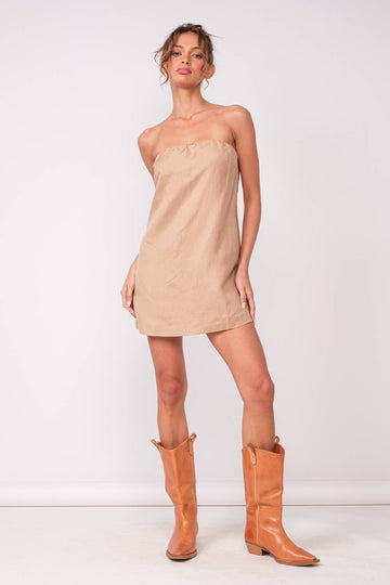 Dune Open-Back Tube Mini Dress