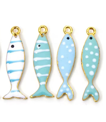 Portuguese stripe sardine Charm