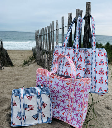 Exclusive Pink Pineapple Quilted Totes $42 and $48