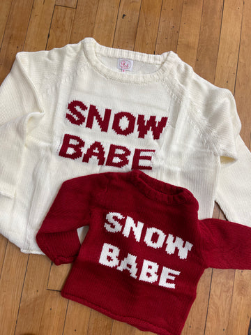 SNOW BABE adult and kids acrylic sweater