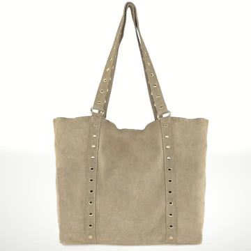 Studded Suede Shopper Bag/Tote