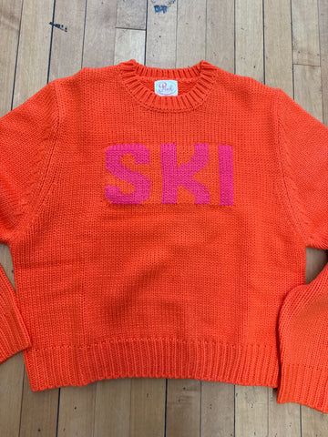 Classic Chunky SKI Sweater in Orange/pink