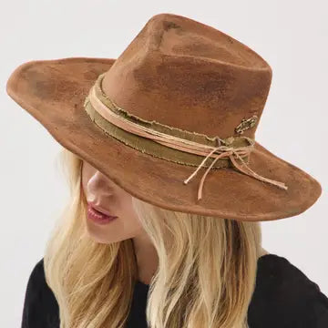 Distressed Vintage Western Winter Hat