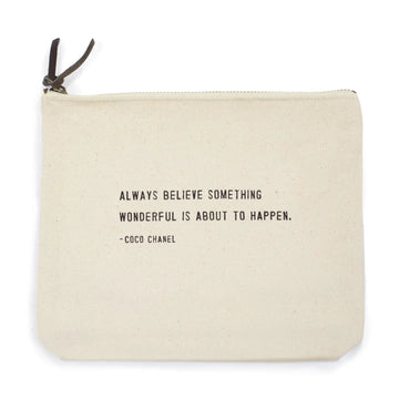 Something Wonderful Canvas Zip Bag
