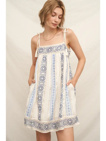 Lurex mini tassel dress