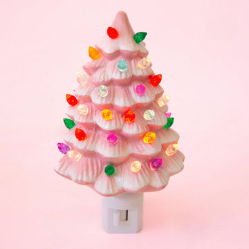 Vintage Tree Night Light in Pink