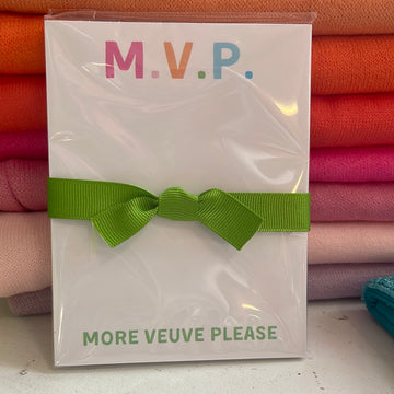 MVP-more veuve please note pad. Pink Pineapple exclusive