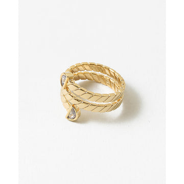 Snake Chain wrap ring - Gold