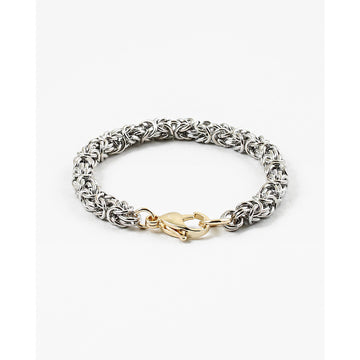 Byzantine two tone chain bracelet