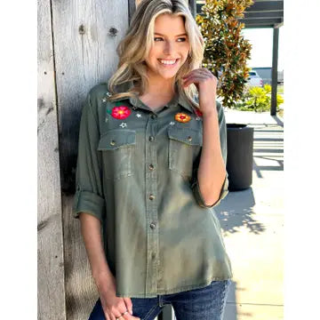 Sundance Embroidered Rainbows and Sunshine Shirt