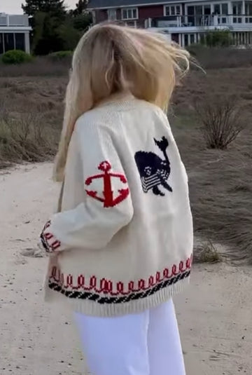 Cape Cod Whale Cardigan