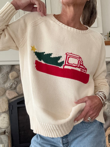 Campus Maine Lobster Boat Holiday sweater