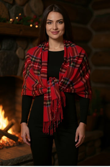 Tartan Red Plaid Stole/Scarf