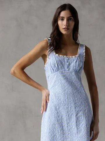 Nantucket seersucker Gingham mini dress