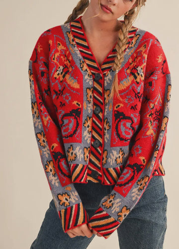 Contrast Trim Cardigan