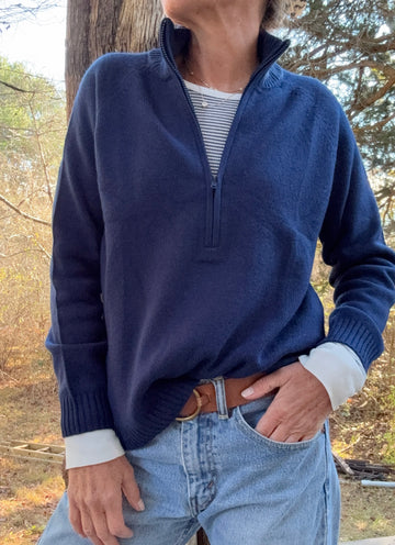 Cashmere 1/2 Zip Ski Camp Sweater