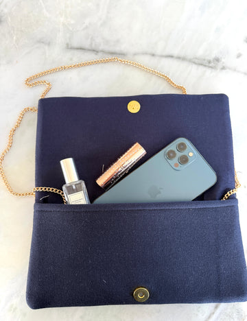 Crab Fold over Beaded Clutch