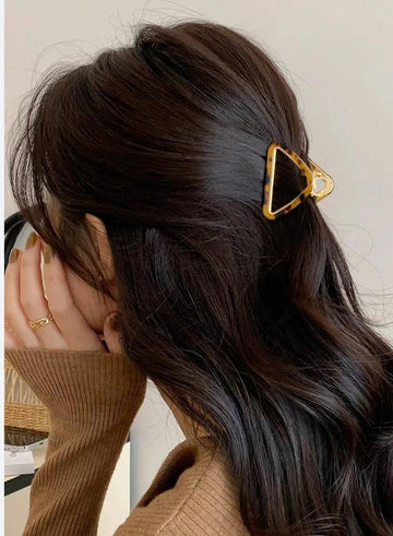 Triangle Tortoise Hair Clip