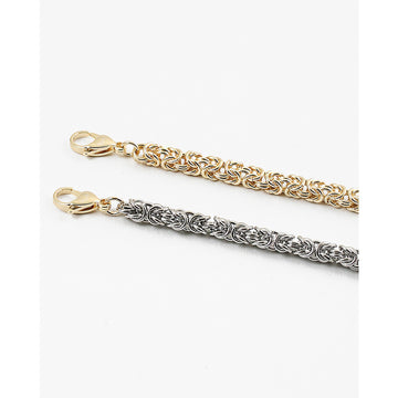 Byzantine two tone chain bracelet