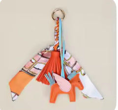 Equine Small pony and scarf bag charm THREE COLORS