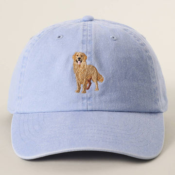 Golden Retriever Embroidered Baseball Cap In 3 Colors