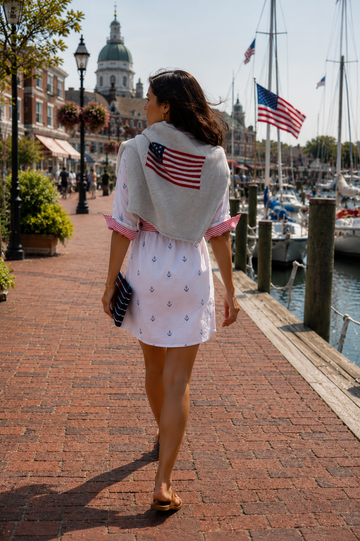 3/4 Sleeve New Sconset Anchor Dress